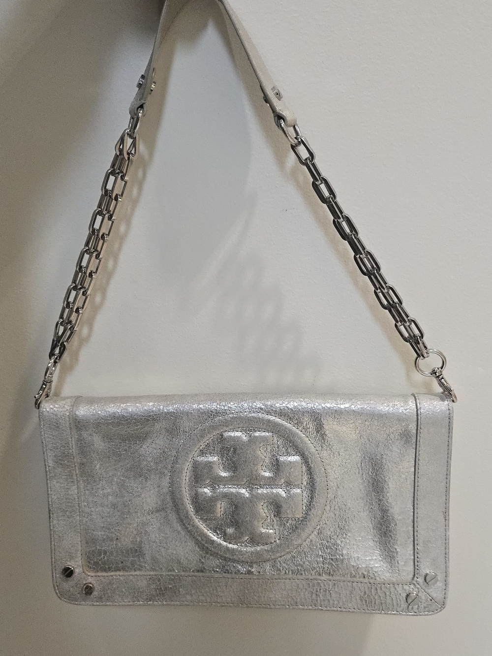 Tory Burch Silver Shoulder Bag - Picture 7 of 8